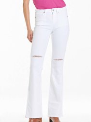 Jaxtyn High Rise Bootcut Jeans - Optic White