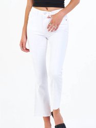 Jeanne Cropped Flare Jeans In Optic White