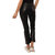 Jeanne Super High Rise Cropped Flare Vegan Leather Pants In Black