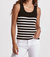 Oak Scoop Tank In Black/White Stripes - Black/White Stripes