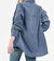 Ora Button Front Shirt In Blue Slate