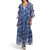 Mariah Chiffon Maxi Dress In Blue Combo - Blue Combo