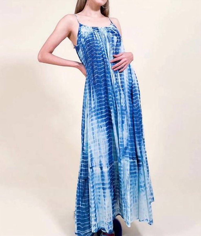 Marley Dress In Tie Dye Blue - Tie Dye Blue