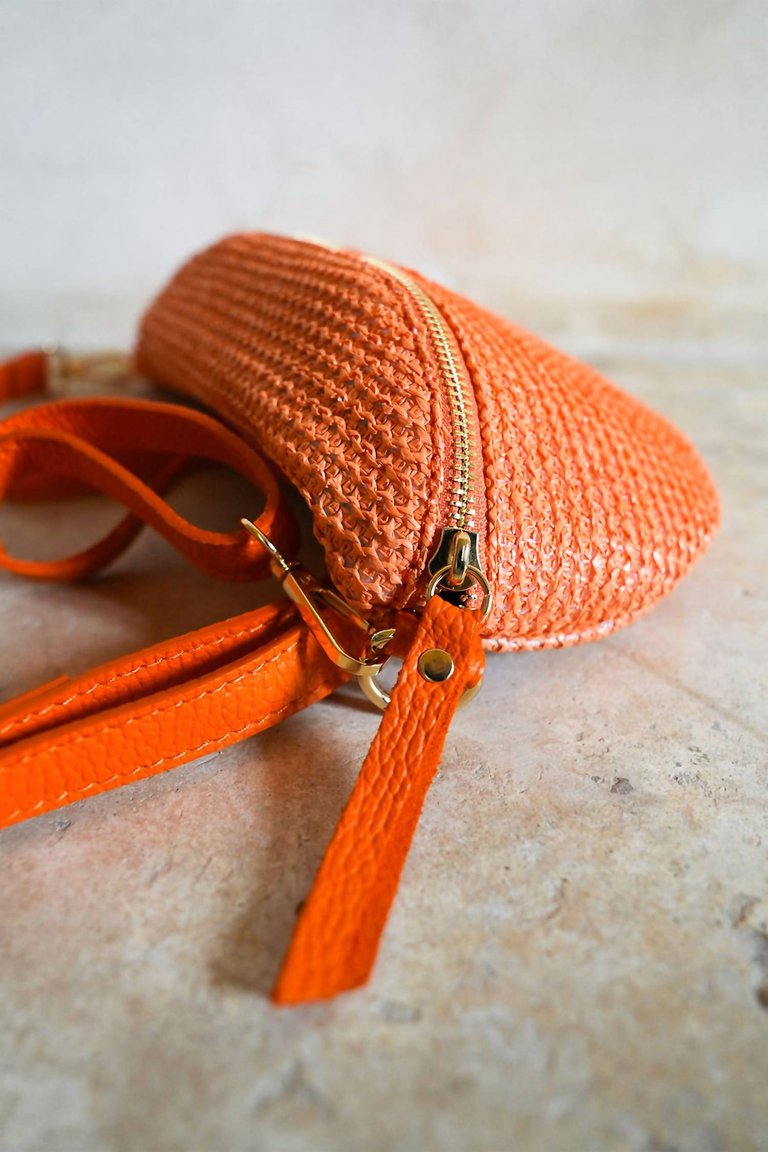 Shelly Crochet Crossbody Bag In Orange