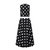 Adelaide Alluring Midi Dress in Black & White Polka Dots