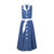 Adelaide Alluring Midi Dress in Royal Blue With White Polka Dots - Royal Blue With White Polka Dots