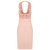 Betsy Beauty Frill Neck Halter Dress In Pink Pin Spot - Pink Pin Spot