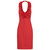 Betsy Beauty Frill Neck Halter Dress In Red Pin Spot - Red Pin Spot