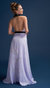 Gracie Glowing Backless Floor Length Gown In Sakura Lilac Print