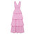 Kate Kissing Multi Tier Maxi Dress In Pink Gingham Print