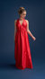 Odette Halter Full length Gown In Red