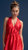 Odette Halter Full length Gown In Red