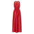 Odette Halter Full length Gown In Red - Red