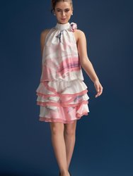Rosie Radiant High Neck Frill Party Dress