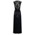 Victoria Vacationing Black Full Length Gown With Lace Back