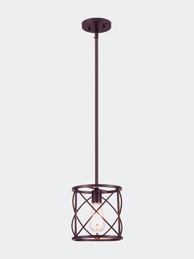 Defong 1-Light Bronze Industrial Pendant Light With Adjustable Hanging Rod product