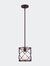 1-Light Bronze Industrial Pendant Light With Adjustable Hanging Rod