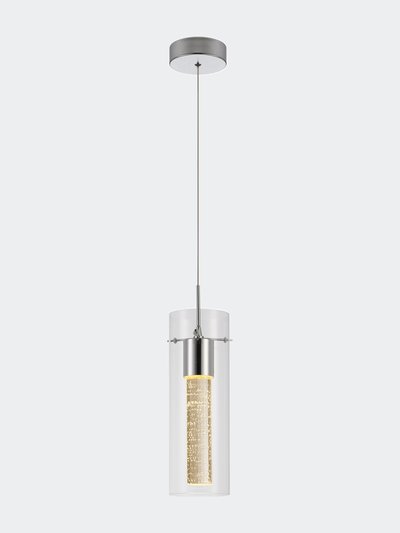 Defong 1-Light Cylinder Pendant Light With Integrated LED And Glass Shade product