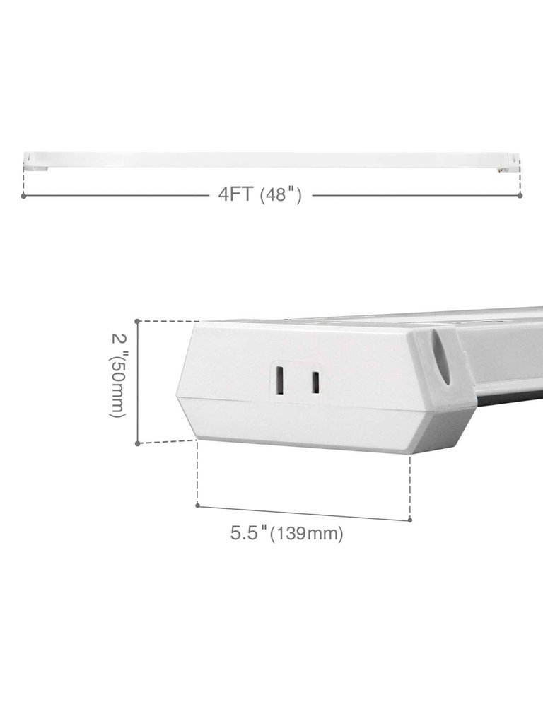 42W LED 4 Foot Shop Light Ceiling Light Surface Mount - Pack Of 4