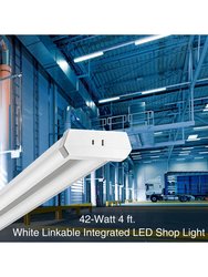 42W LED 4 Foot Shop Light Ceiling Light Surface Mount - Pack Of 4