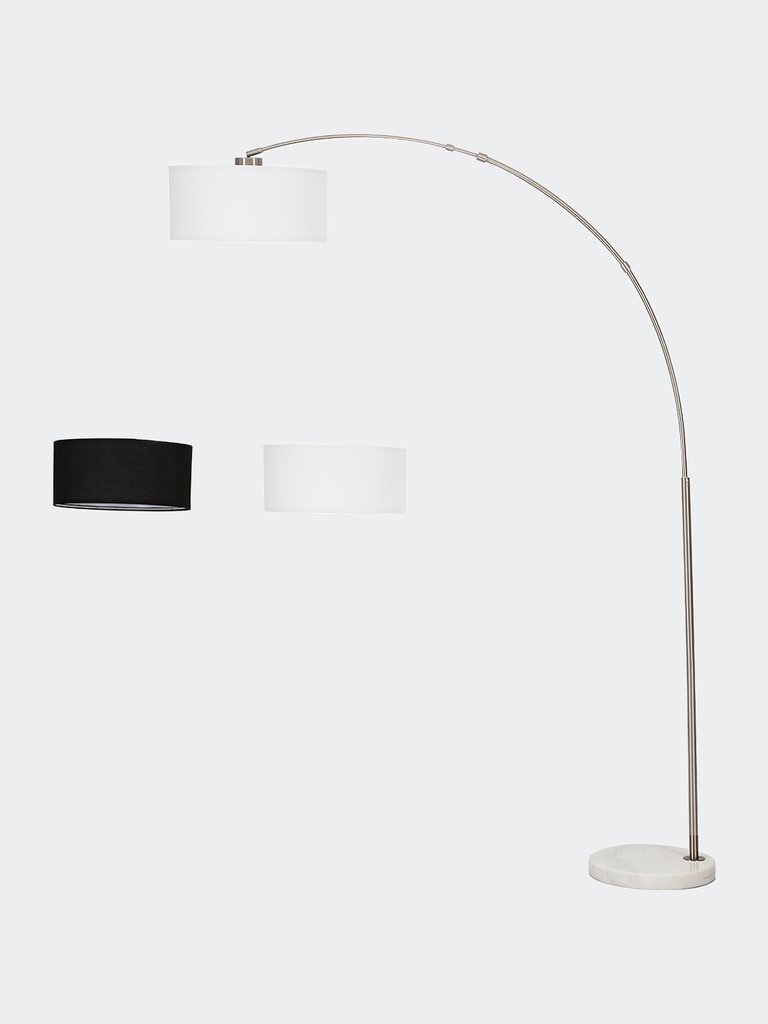 Modern 88" Stand-Up Arch Floor Lamp With Real Marble Base