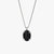 Sterling Silver Black Onyx Stone Necklace - Black