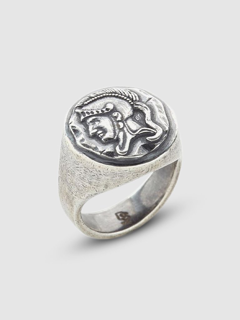 Sterling Silver Spartan Ring - Silver