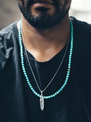 Sterling Silver & Turquoise Beaded Necklace