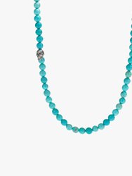Sterling Silver & Turquoise Beaded Necklace - Turquoise