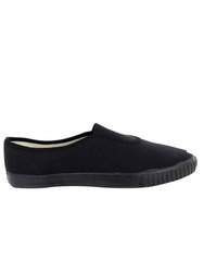 Adults Unisex Gusset Canvas Sneakers (Black)