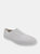 Adults Unisex Lace Up White Canvas Gym Plimsolls - White - White