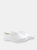 Adults Unisex Lace Up White Canvas Gym Plimsolls - White