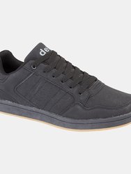 Boys Quark Nubuck Skate Shoe - Black - Black