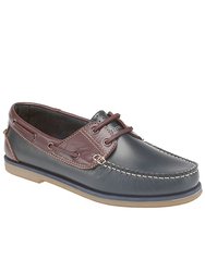 Dek Boys Moccasin Boat Shoes (Navy Blue/Brown) (7 US) - Navy Blue/Brown