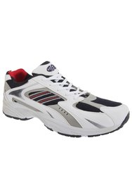 Kids Big Boys Venus III Lace-Up Trainers - White/Grey/Navy - White/Grey/Navy