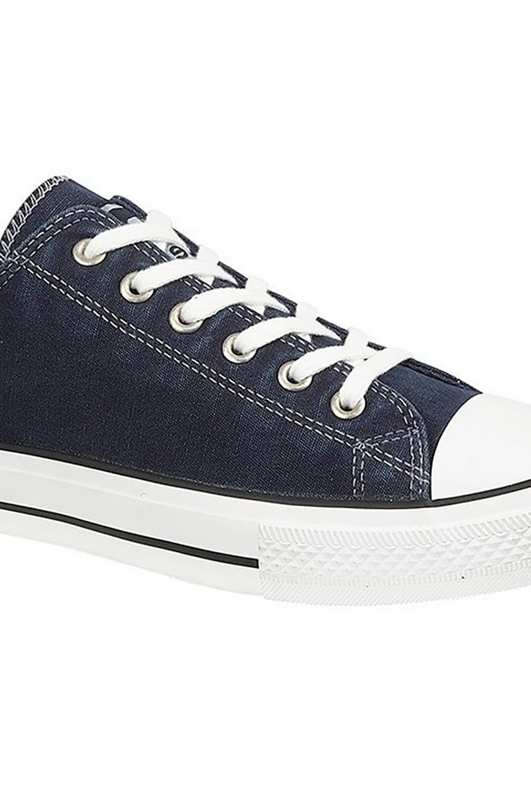 Mens Canvas Plimsols - Navy