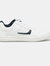 Mens Euston Lace Trainers/Sneakers - White/Navy Blue