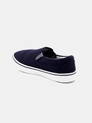 Mens Gusset Casual Canvas Yachting Shoes