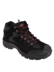 Mens Ontario Lace-Up Hiking Trail Boots - Black - Black