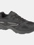 Mens Venus III Lace-Up Trainers Sneakers - Black/Charcoal Grey - Black/Charcoal Grey