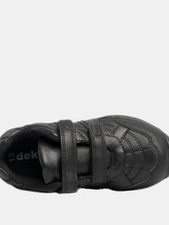 PDQ Kids Unisex Fusion Touch Fastening Sport Trainers - Black