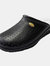 San Malo Womens/Ladies Coated Leather Clogs - Black