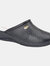 San Malo Womens/Ladies Coated Leather Clogs - Navy Blue - Navy Blue