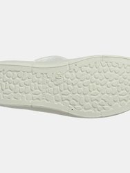 San Malo Womens/Ladies Coated Leather Clogs - White