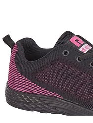 Womens/Ladies Fox Superlight 5 Eye Lace Sneaker - Black/Fuchsia