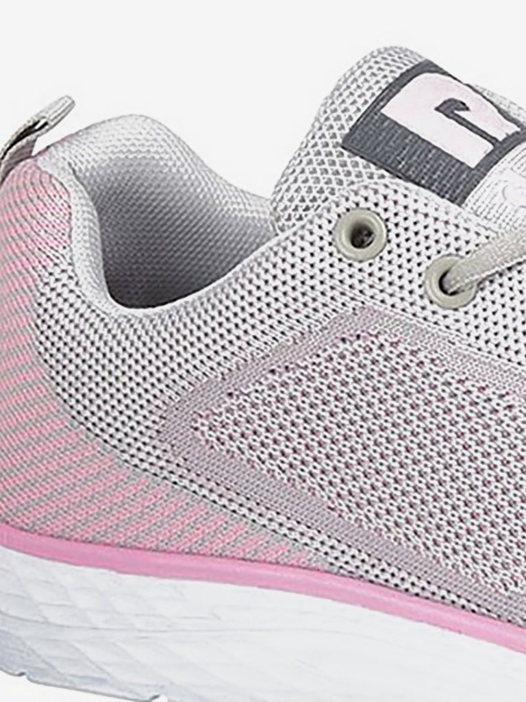 Womens/Ladies Fox Superlight 5 Eye Lace Sneaker - Gray/Pale Pink