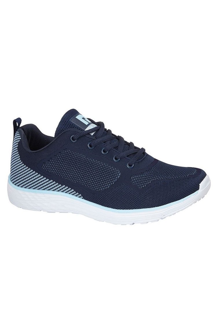 Womens/Ladies Fox Superlight 5 Eye Lace Sneaker - Navy/Sky Blue - Navy/Sky Blue