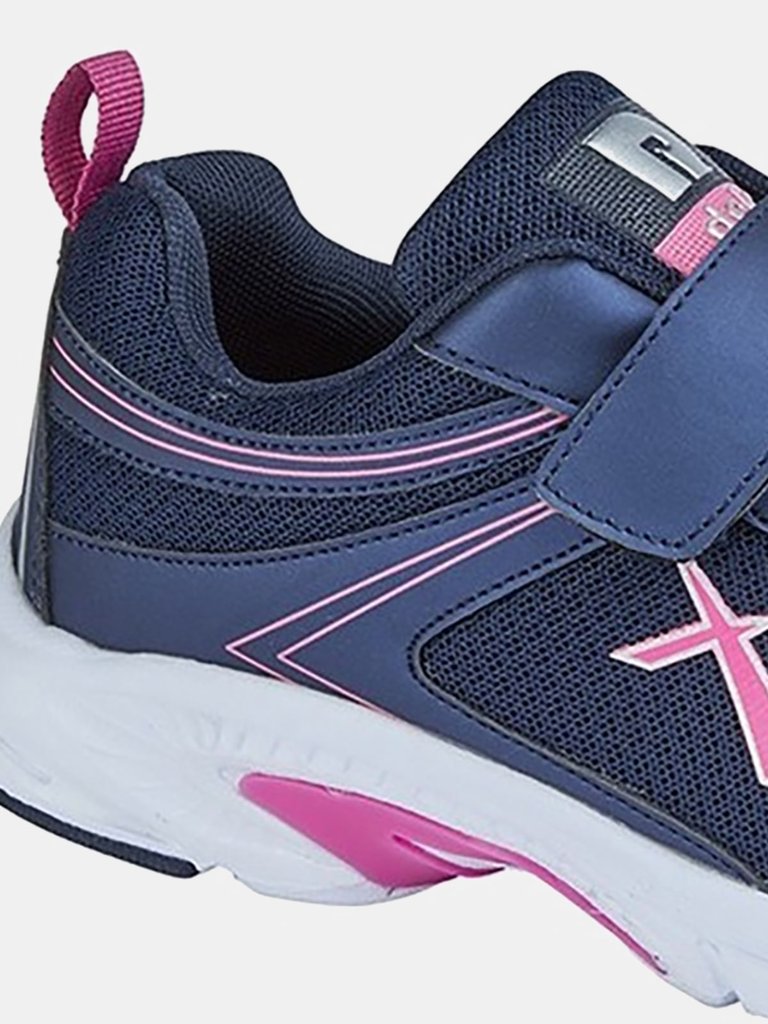 Womens/Ladies Skye Sneakers (Navy/Fuchsia)