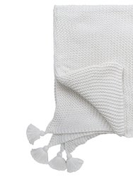 Organic Cotton Chunky Knit Throw Softwhite - Default Title