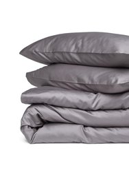 Organic Cotton Duvet Set - Darkgrey - Dark Grey